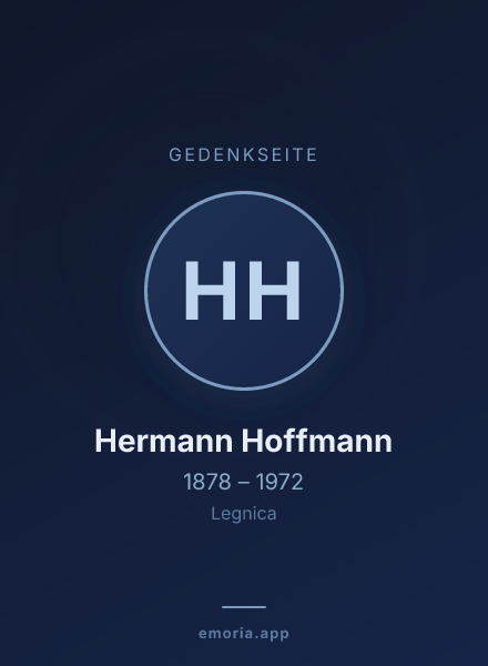 Gedenkportrait von Hermann Hoffmann