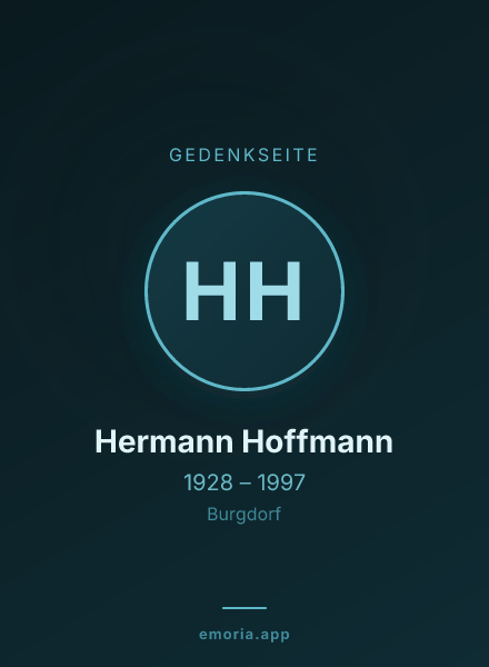 Gedenkportrait von Hermann Hoffmann
