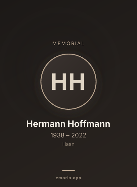 Memorial portrait of Hermann Hoffmann