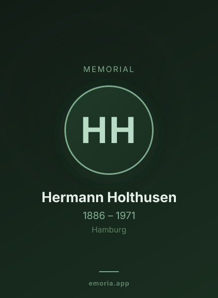 Memorial portrait of Hermann Holthusen