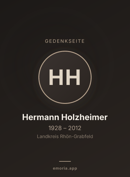 Gedenkportrait von Hermann Holzheimer