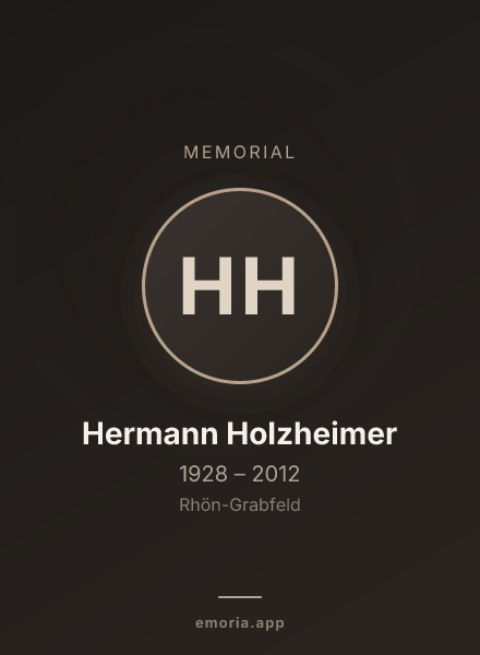 Memorial portrait of Hermann Holzheimer