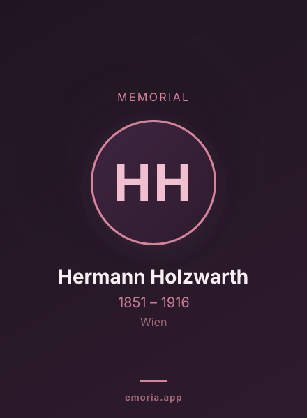Memorial portrait of Hermann Holzwarth