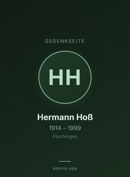 Gedenkportrait von Hermann Hoß