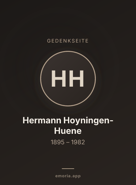 Gedenkportrait von Hermann Hoyningen-Huene