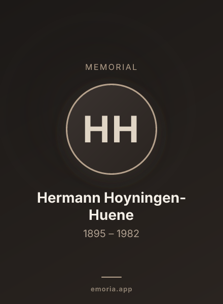 Memorial portrait of Hermann Hoyningen-Huene