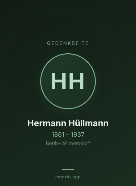 Gedenkportrait von Hermann Hüllmann