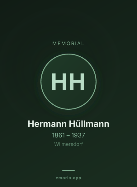 Memorial portrait of Hermann Hüllmann