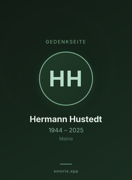 Gedenkportrait von Hermann Hustedt