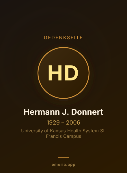 Gedenkportrait von Hermann J. Donnert