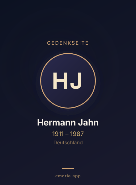 Gedenkportrait von Hermann Jahn