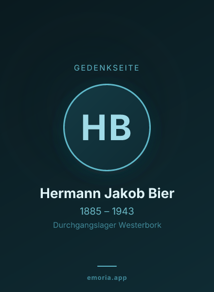 Gedenkportrait von Hermann Jakob Bier