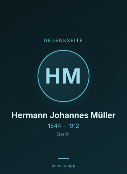 Gedenkportrait von Hermann Johannes Müller