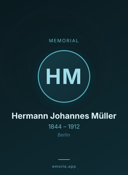 Memorial portrait of Hermann Johannes Müller