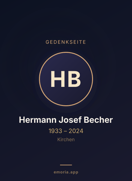 Gedenkportrait von Hermann Josef Becher