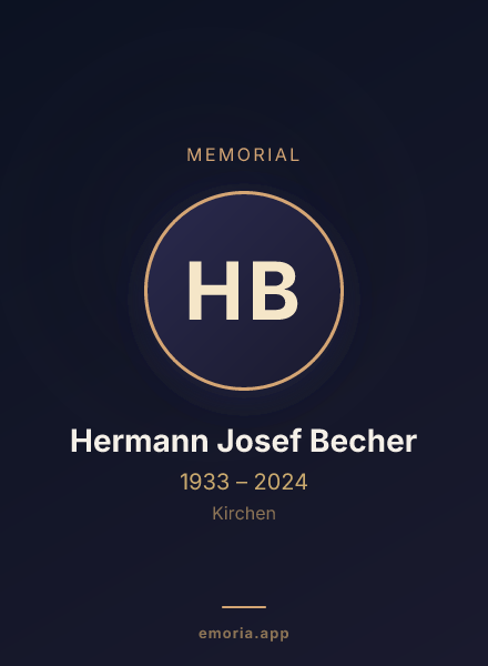 Memorial portrait of Hermann Josef Becher