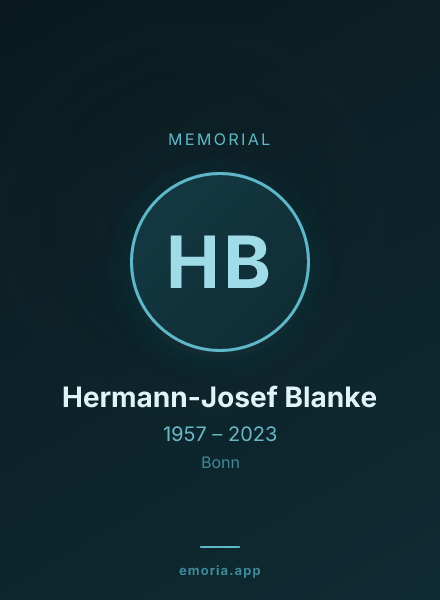 Memorial portrait of Hermann-Josef Blanke