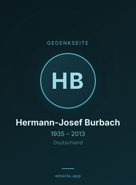 Gedenkportrait von Hermann-Josef Burbach