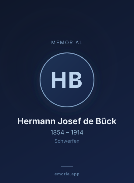 Memorial portrait of Hermann Josef de Bück