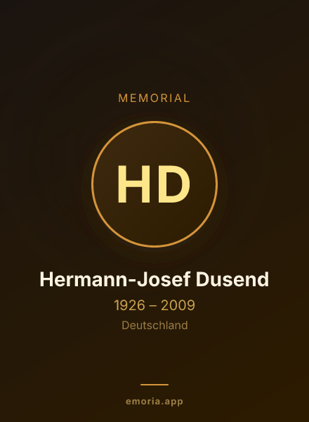 Memorial portrait of Hermann-Josef Dusend
