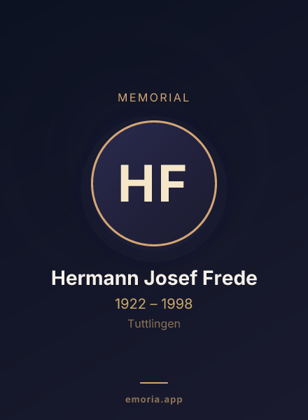 Memorial portrait of Hermann Josef Frede
