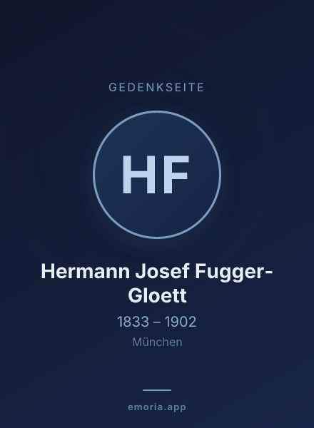 Gedenkportrait von Hermann Josef Fugger-Gloett