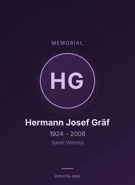 Memorial portrait of Hermann Josef Gräf