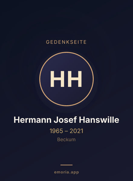 Gedenkportrait von Hermann Josef Hanswille
