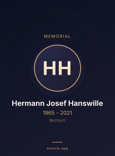 Memorial portrait of Hermann Josef Hanswille