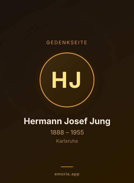 Gedenkportrait von Hermann Josef Jung