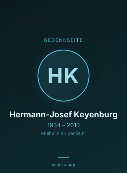 Gedenkportrait von Hermann-Josef Keyenburg