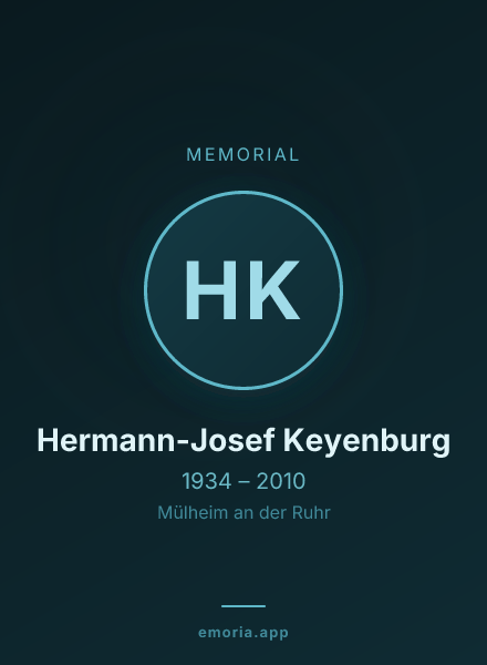 Memorial portrait of Hermann-Josef Keyenburg