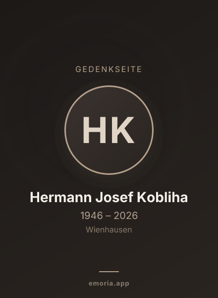 Gedenkportrait von Hermann Josef Kobliha
