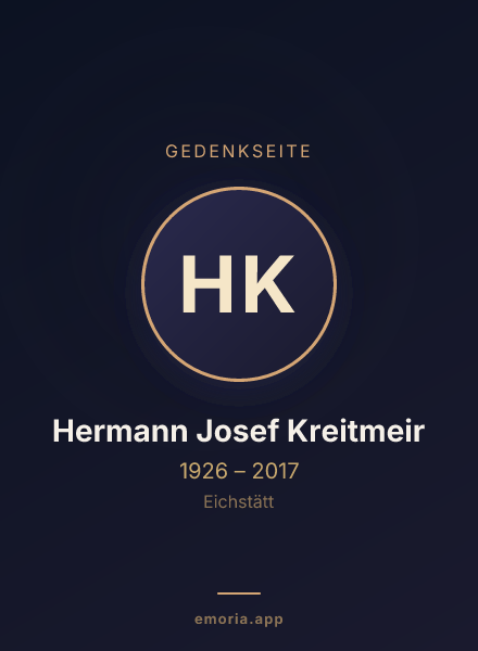 Gedenkportrait von Hermann Josef Kreitmeir