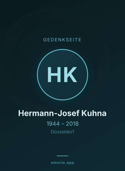 Gedenkportrait von Hermann-Josef Kuhna