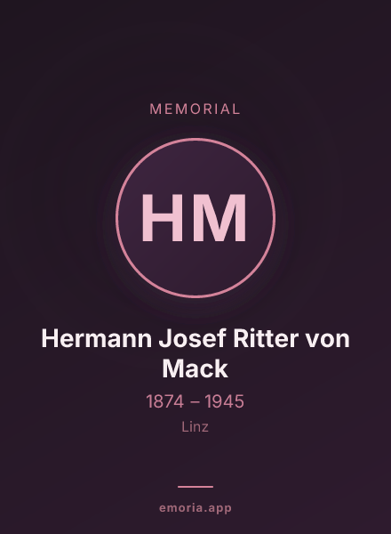 Memorial portrait of Hermann Josef Ritter von Mack