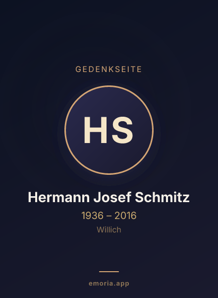Gedenkportrait von Hermann Josef Schmitz