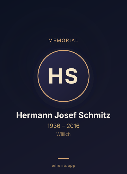 Memorial portrait of Hermann Josef Schmitz