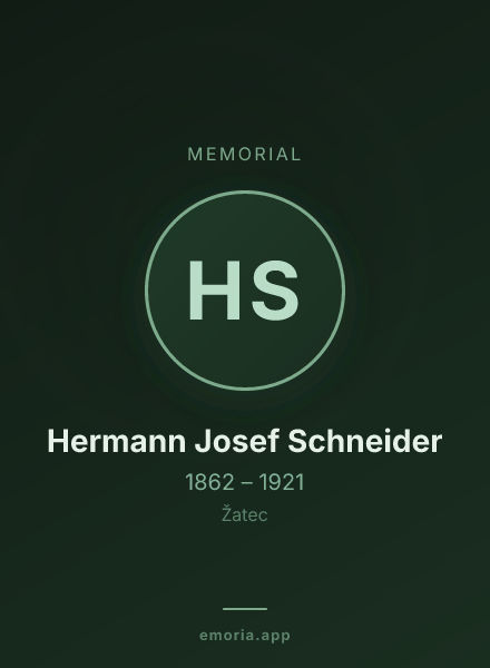 Memorial portrait of Hermann Josef Schneider