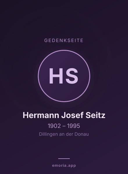 Gedenkportrait von Hermann Josef Seitz