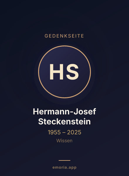 Gedenkportrait von Hermann-Josef Steckenstein