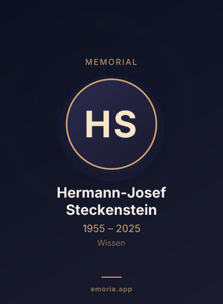 Memorial portrait of Hermann-Josef Steckenstein