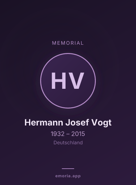 Memorial portrait of Hermann Josef Vogt