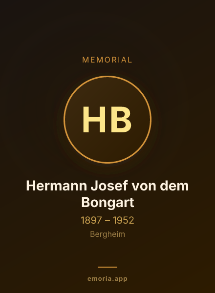 Memorial portrait of Hermann Josef von dem Bongart
