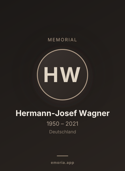 Memorial portrait of Hermann-Josef Wagner