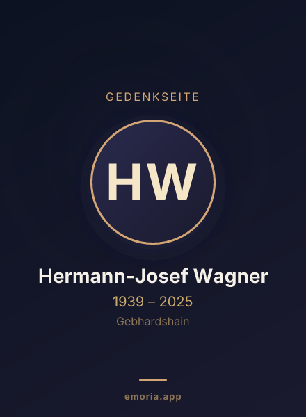 Gedenkportrait von Hermann-Josef Wagner