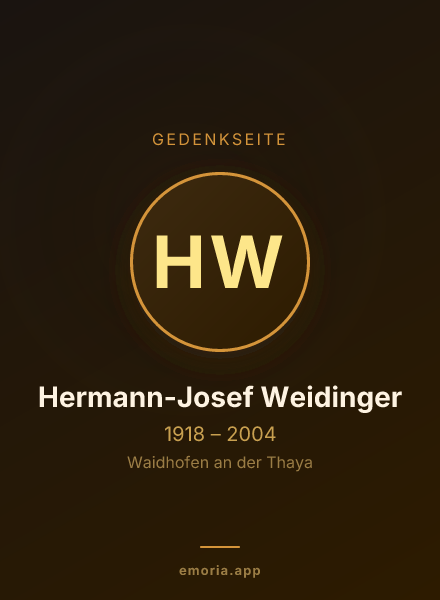Gedenkportrait von Hermann-Josef Weidinger