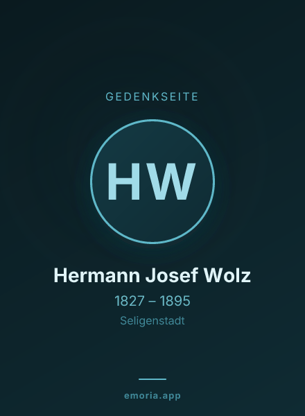 Gedenkportrait von Hermann Josef Wolz