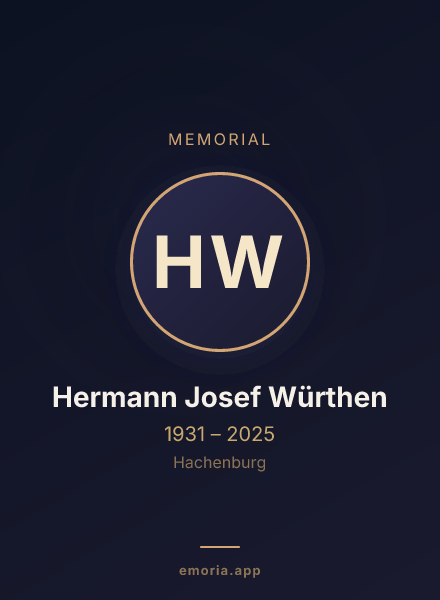 Memorial portrait of Hermann Josef Würthen
