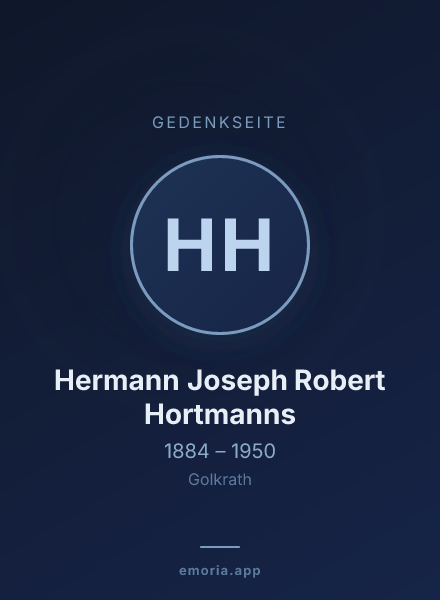Gedenkportrait von Hermann Joseph Robert Hortmanns